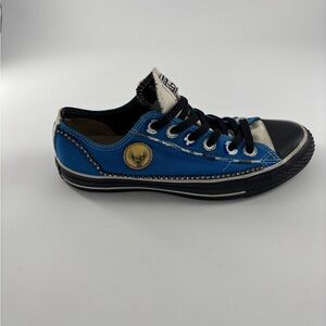 Converse All Star Low Top Bedazzled Skate Shoes Men’s Size 8 135529C Blue Black